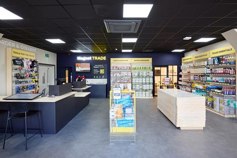 Interior of Magnet's Stockton store, showing section labelled 'Trade'